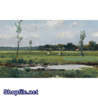 TSD3651 - Tranh sơn dầu cảnh trẻ em vui đùa thả diều